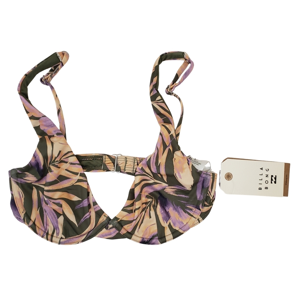 BILLABONG Bikini Top Women Drifting Coast NWT